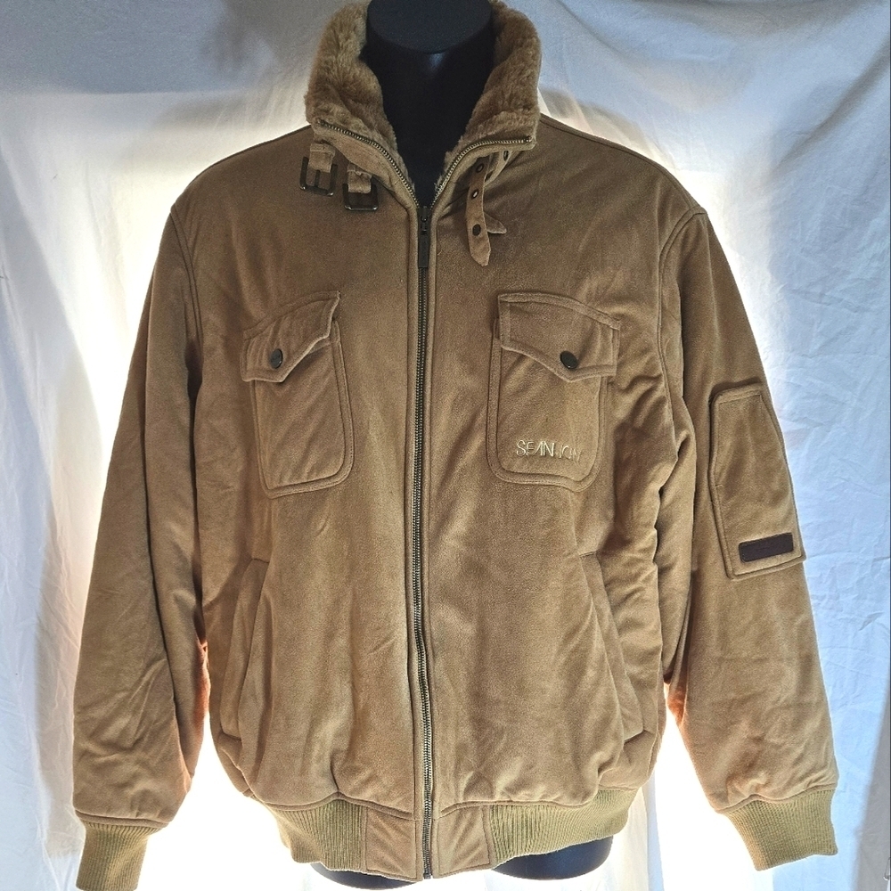 Vintage Faux Suede Fuzzy Lining Bomber Jacket EUC - Picture 2 of 13